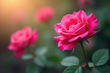 Fototapeta premium Beautiful blurred rose background, perfect for design projects , red, artistic, element
