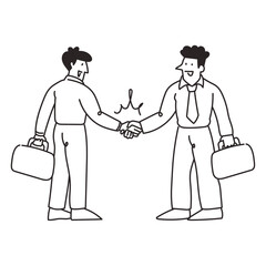 Business Agreement Handshake Teamwork Illustration