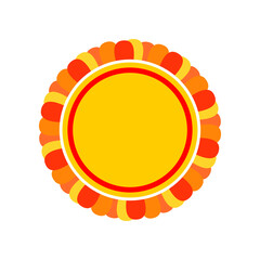 Sun icon on white background. Vector illustration.