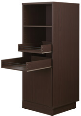 Stylish Cabinet with Shelves and Drawers: A modern and functional cabinet with shelves and drawers, perfect for storage and organization in a contemporary setting.