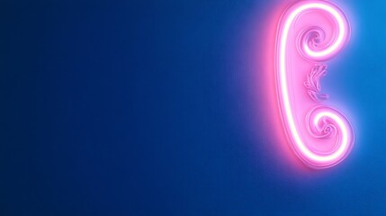 Neon pink comma graphic