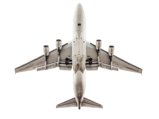 aircraft bottom view airplane underside aircraft from below wide body aircraft  png isolated in transparent