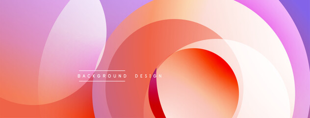 Abstract fluid shapes, vibrant colors blend. Pink, orange, purple gradients create modern background design. Smooth transitions, dynamic composition.