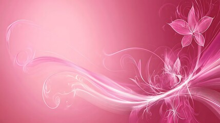 Abstract floral design in pink tones