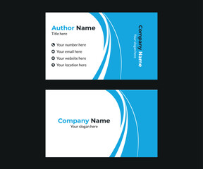 Professional Business Card Design in Blue