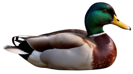 Detailed Duck Clipart, isolated on a white background.