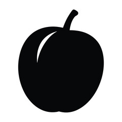 peach bellini vector silhouette icon, black and white illustration of drinks.