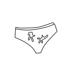 outline the panties stain