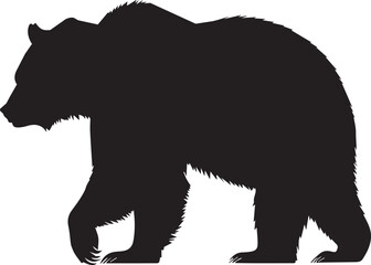 Bear Silhouette vector isolated on white background