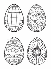 Eggs line art clean design abstract egg shape drawing.eps