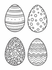 Eggs line art minimalist style simple egg illustration.eps