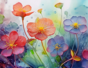 Abstract mysterious and beautiful floral background - 신비롭고 아름다운 꽃 배경