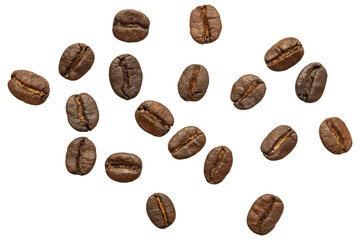 coffee beans isolated on white background