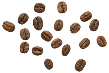 coffee beans isolated on white background