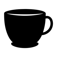 latte art vector silhouette icon, black and white illustration of drinks.