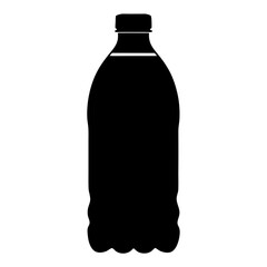 seltzer water vector silhouette icon, black and white illustration of drinks.