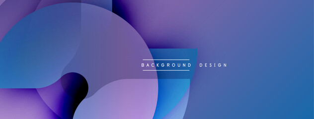 Obraz premium Abstract fluid shapes blend, creating vibrant purple, blue gradients. Text reads background design centered within composition. Modern aesthetic.