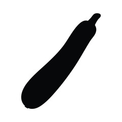 zucchini vector silhouette icon - perfect for food, farming, or nutrition concepts.