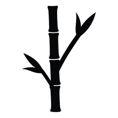 bamboo shoots vector silhouette icon - perfect for food, farming, or nutrition concepts. © Tanjila