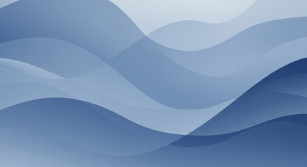 Soft Blue Ribbon Flow Minimalist Background