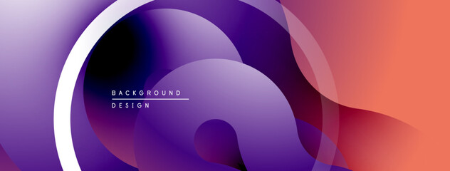 Abstract fluid shapes, vibrant colors blend. Modern design, smooth gradients create dynamic composition. Background element.