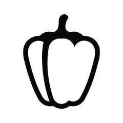 bell pepper rings vector silhouette icon - perfect for food, farming, or nutrition concepts.