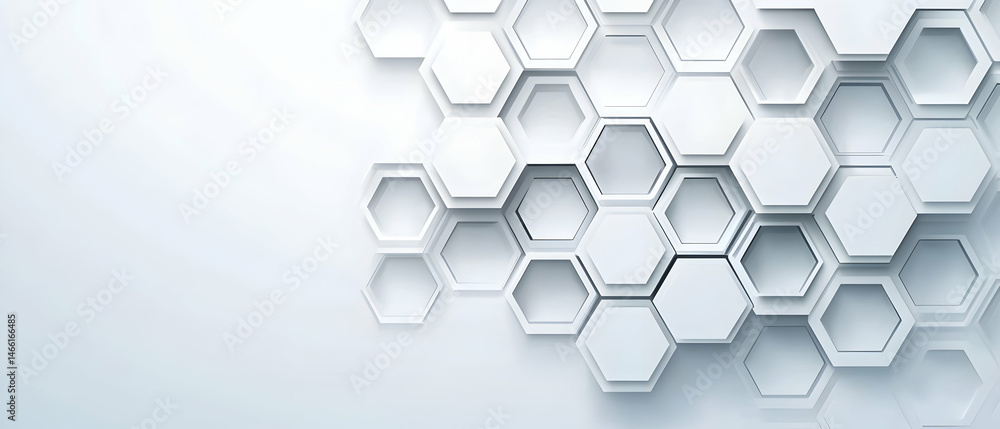 Aufkleber abstract geometric hexagon pattern background