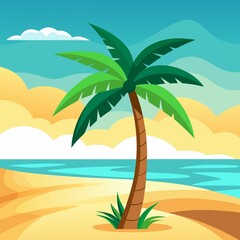 palm tree on the beach