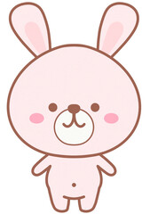 Tiny Pink Pastel Bunny Rabbit animal