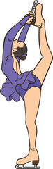 Woman’s Singles Figure Skater (Biellmann spin)