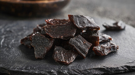 Studio shot of shilajit pieces