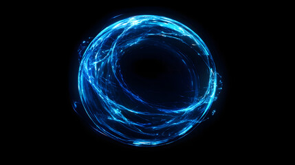 A blue, glowing, swirling vortex of light
