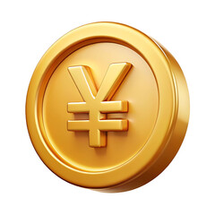 Obraz premium Chinese Yuan Sign on a Luxurious Gold Coin – Finance & Investment