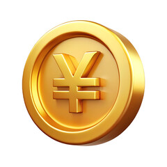 Obraz premium Chinese Yuan Sign on a Luxurious Gold Coin – Finance & Investment