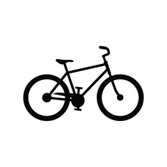 Fototapeta premium Simple Black Silhouette of a Bicycle for Design Elements