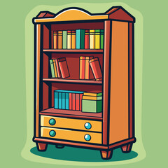 bookcase with books