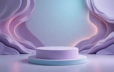 3d render, abstract background with podium, minimal scene for product display