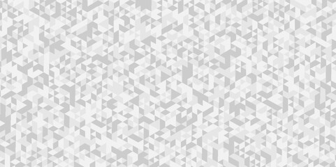 Vector white and gray polygon Mosaic triangle overlap texture background. white and gray overlapping cube square low polygon texture wallpaper. abstract surface creative diamond pattern corporate.
