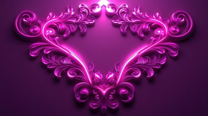 Ornate, glowing floral frame