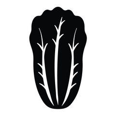 napa cabbage vector silhouette icon - perfect for food, farming, or nutrition concepts.