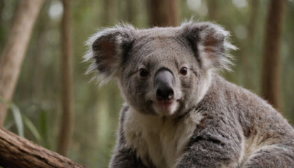 Obraz premium closeup of a koala in the forest