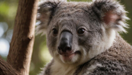 Obraz premium closeup of a koala in the forest