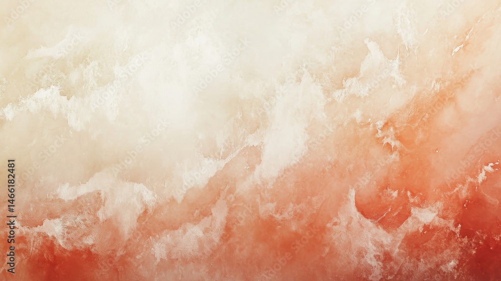 Poster abstract background with soft transitions of orange and white colors creating a cloudy effect. abstr