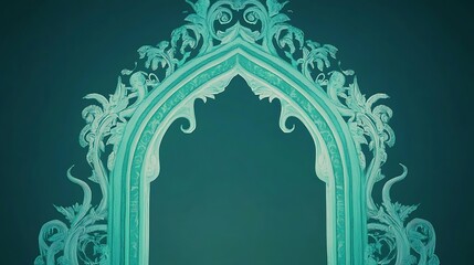 Ornate Teal Archway