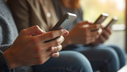 A close up of a person's hands holding a cell phone.