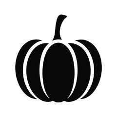pumpkin vector silhouette icon - perfect for food, farming, or nutrition concepts.
