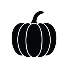 pumpkin vector silhouette icon - perfect for food, farming, or nutrition concepts.