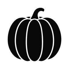 pumpkin vector silhouette icon - perfect for food, farming, or nutrition concepts.