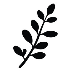 purslane vector silhouette icon - perfect for food, farming, or nutrition concepts.