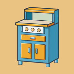 vector illustration of a kitchen